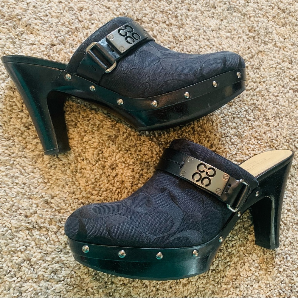 COACH IVY heels clogs/mules shoes women’s sz7B
